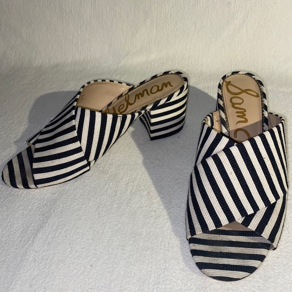 Sam Edelman Stanley Striped black and white Sandal - Picture 2 of 3